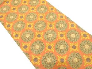 華紋模様織り出し　開き名古屋帯（額縁仕立て）